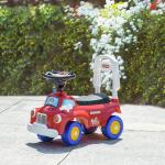 Carro Andador para Crianças com Desenho de Camião de Bombeiros 3 Luzes Música e Compartimento de Arrumação 49x24x42 cm Vermelho
