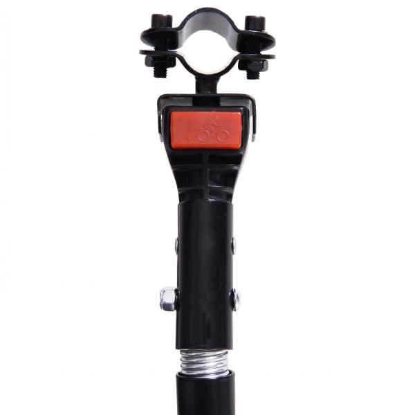 Reboque de Carga para Bicicleta Carrinho Dobrável para Bicicleta com 2 Rodas Refletores Carga 40 kg 155x71,5x77 cm Preto