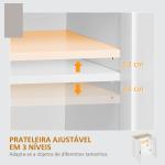 Armário de Sala de Estar Moderno Armário de Armazenamento com 2 Portas Prateleira Ajustável e Base Elevada 60x30x90 cm Branco
