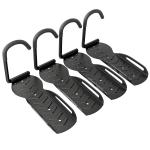 Conjunto de Suportes de Parede para Bicicletas com 4 Peças Gancho Dobrável 25,5x10,5x4 cm Preto