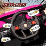 Carro Elétrico para Crianças 12V com 2 Motores Controlo Remoto 2,4G Velocidade até 7 km/h e USB 96x61x56 cm Rosa