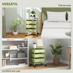 Carrinho Auxiliar com Rodas Carrinho de Cozinha de 3 Níveis com 3 Cestos e Estrutura de Aço 40,8x33,5x60,5 cm Verde