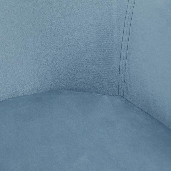 Conjunto de 2 Cadeiras de Sala de Jantar Modernas Estofadas em Veludo 54x57x80 cm Azul Claro
