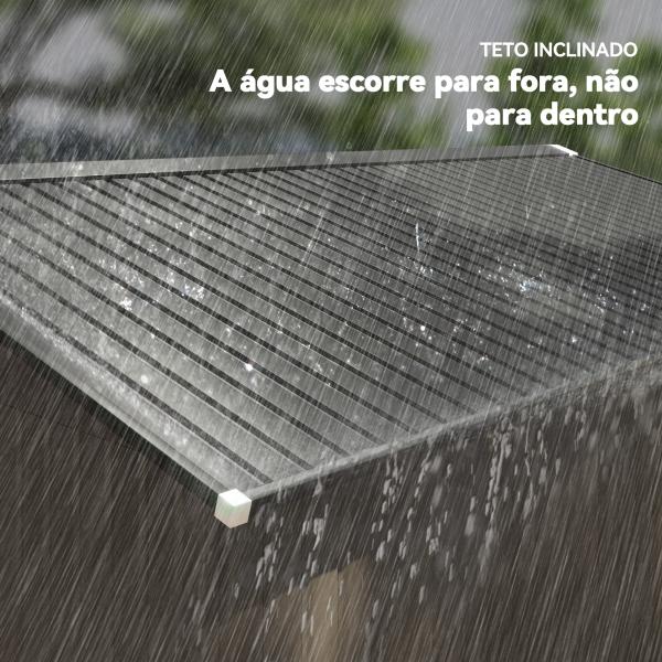 Abrigo de Jardim Exterior para Armazenamento de Ferramentas com 4 Janelas 12,4 m² 340x386x200 cm Castanho