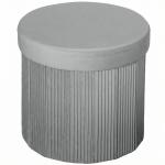 Puff de Arrumação Banco de Arrumação Dobrável 35 L 38x38x38 cm Estofado em Veludo Baú de Arrumação Cinzento Escuro