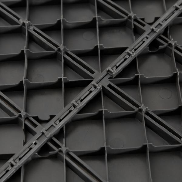 Conjunto de 9 Estrados 30x30 cm com Área de 0,81 m² para Exterior e Interior Estrados com Sistema Clique com Superfície Antiderrapante para Balcão Terraço Jardim Preto