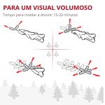 Árvore de Natal Estreita 270 cm com Efeito Neve, 1014 Ramos e Suporte Metálico, Verde e Branco