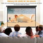 Ecrã de Projeção Elétrico 100" 4:3 com Comando à Distância para Interior e Exterior Preto