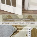 Tapete Sala de Estar 170x120 cm Tapete Lavável na Máquina de Lavar Pelo Curto Estilo Moderno Creme e Marrom Claro