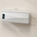 Aquecedor Elétrico de Baixo Consumo de Parede 2000W com 3 Modos Ecrã LED Termostato Temporizador e Oscilação 54x18,7x14,5 cm Branco