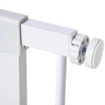 Barreira de Segurança para Cães Animais de Estimação 75 - 96cm para Escadas Portas e Corredores com Fechamento Automático Altura 76cm Branco