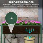 Horta Vertical Elevada de Metal Horta Vertical com Rodas Alça Lateral e Prateleira Inferior para Cultivo 109x44x80 cm Verde