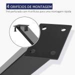 Conjunto de 2 Pés para Mesa Estilo Industrial 80x72cm em Forma de X Pés para Móveis de Aço com Protetores e Parafusos de Montagem Incluídos Preto