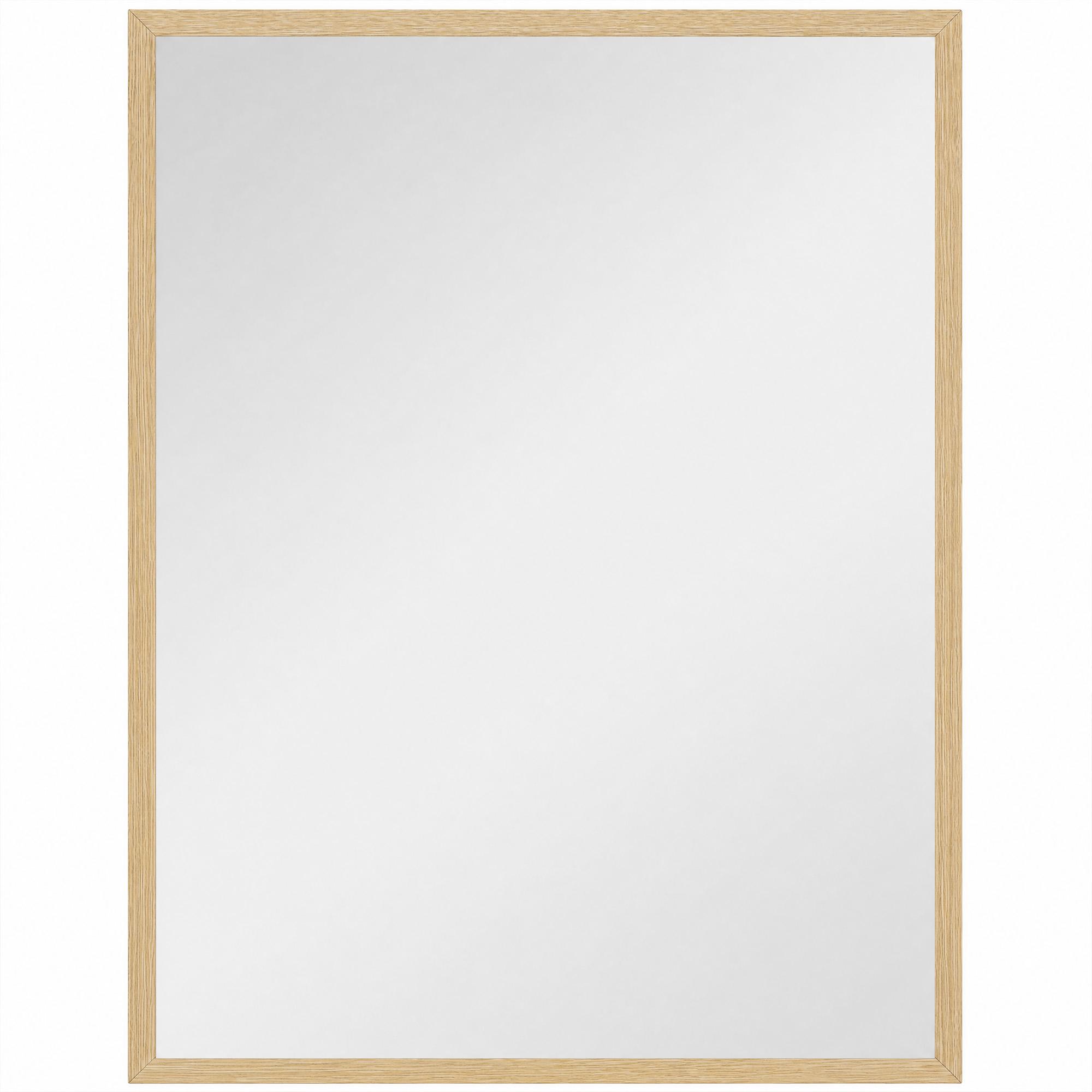 Espelho de Casa de Banho 70x90 cm Espelho de Parede Decorativo para Sala Entrada Corredor Horizontal ou Vertical Madeira