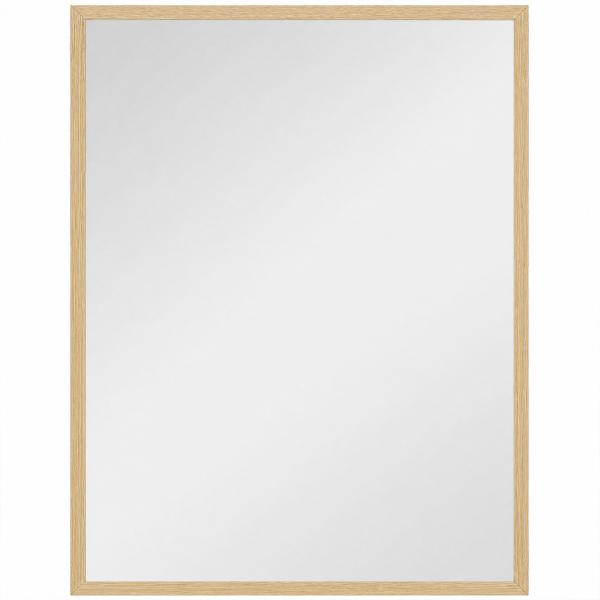 Espelho de Casa de Banho 70x90 cm Espelho de Parede Decorativo para Sala Entrada Corredor Horizontal ou Vertical Madeira