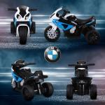 Mota Elétrica BMW para Crianças 6V com Faróis Música e Velocidade Máx. de 2,5 km/h 66x37x44 cm Azul