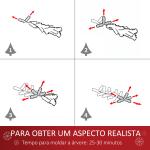 Árvore de Natal Artificial 180cm Ignífugo com 539 Ramos 51 Bagas Folhas de PVC Base Dobrável e Suporte Metálico Verde