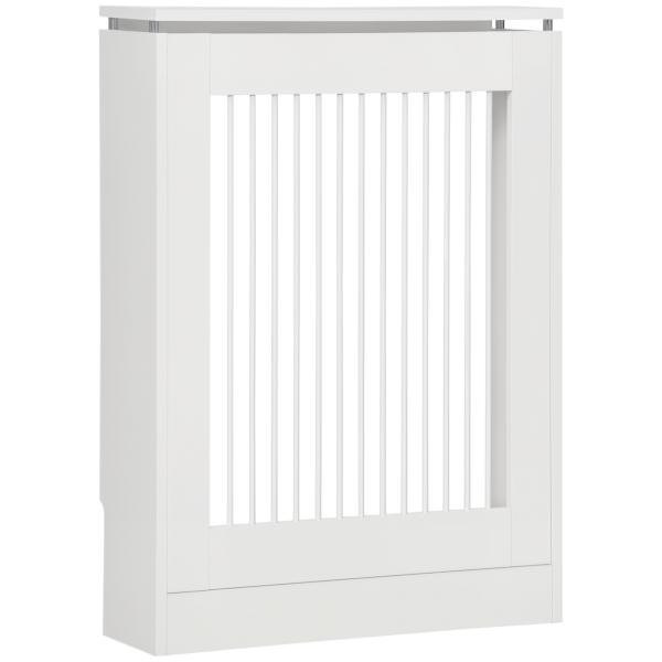 Cobertura de Radiador Moderno de MDF com Prateleira Superior para Sala de Estar Dormitório Escritório 60x18x84 cm Branco