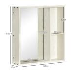 Armário de Casa de Banho com Espelho Móvel para Casa de Banho Estilo Moderno 63x15x65 cm Branco