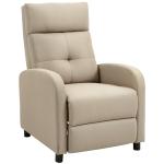 Poltrona Relax Reclinável até 155° Poltrona Reclinável Manual para Pessoas com Altura Inferior 195 cm 67x87x98 cm Bege