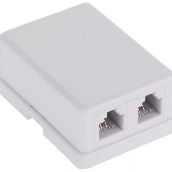 Tomada Telefone Dupla RJ11 4P4C