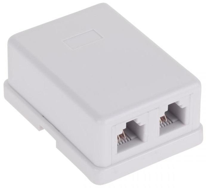 Tomada Telefone Dupla RJ11 4P4C
