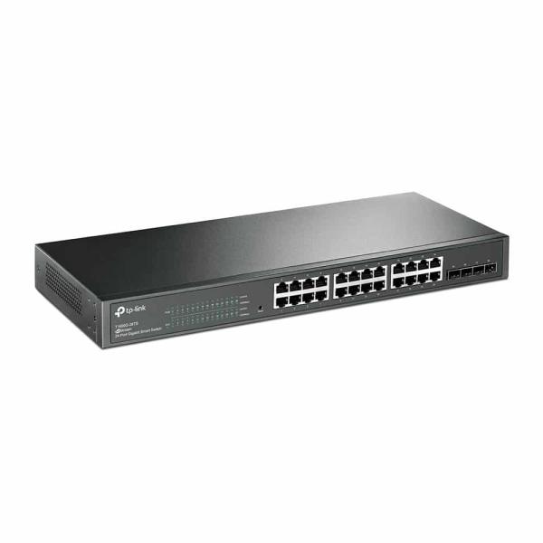 Switch TP - Link JetStream 24 Portas Gigabit PoE+ Smart L2+ 4 SFP Omada
