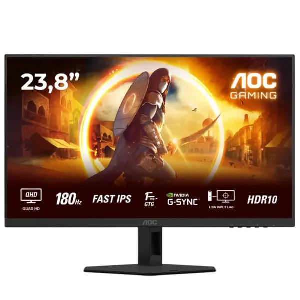 Monitor 23.8 G4 Q24G4RE Quad HD LED (Preto/Vermelho) - AOC