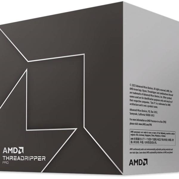 Processador Ryzen Threadripper PRO 7965WX Zen 4 4.2GHz c/ Turbo 5.3GHz 153.5MB Cache SktsTR5 - AMD