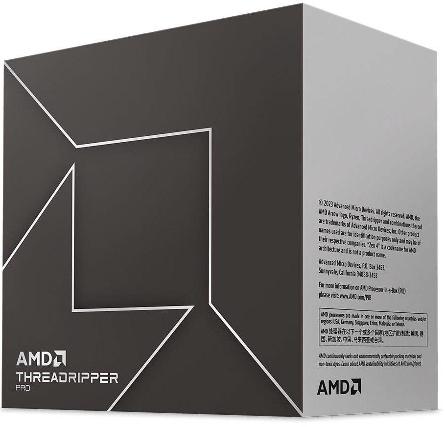 Processador Ryzen Threadripper PRO 7965WX Zen 4 4.2GHz c/ Turbo 5.3GHz 153.5MB Cache SktsTR5 - AMD