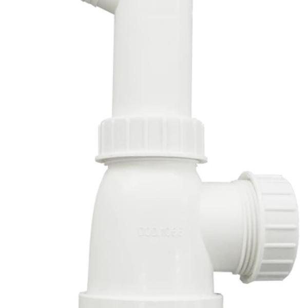 Sifão Simples c/ Caixa Limpeza p/ Lava Loiça (Branco) - TEKA