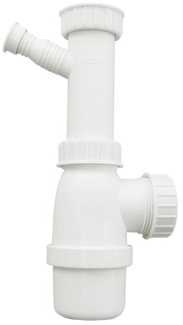 Sifão Simples c/ Caixa Limpeza p/ Lava Loiça (Branco) - TEKA