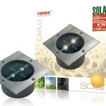 Projetor Encastar de Chão LED Solar Exterior c/ Sensor Crepuscular IP67 (Ø105x46mm) - RANEX 5000.19
