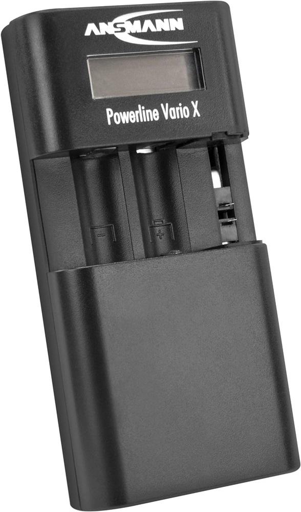 Carregador de Baterias Powerline Vario X (Preto) - ANSMANN