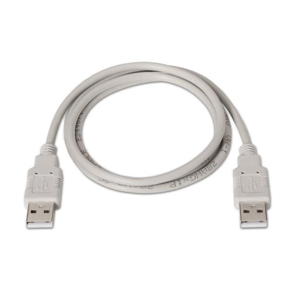 Cabo USB 2.0 A Macho - USB 2.0 A Macho Bege (3 mts) - Nanocable