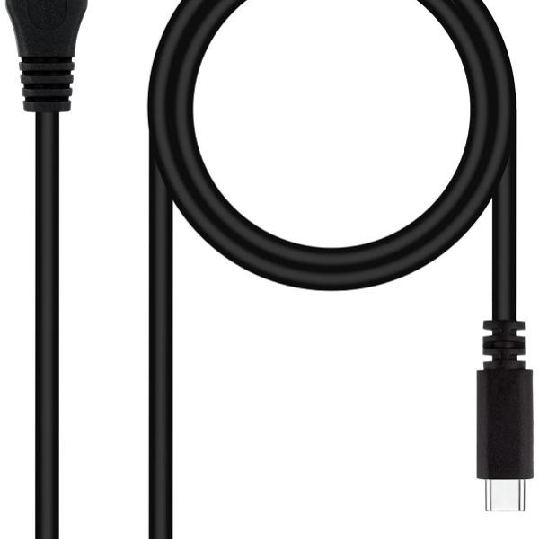 Cabo USB 3.0 c/ Conector USB - C Macho - Micro - USB Macho (1 metro) - Nanocable