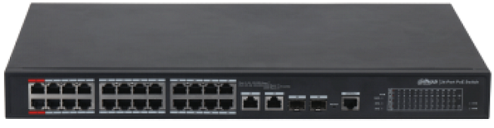 Switch de Rede Hi - PoE 24 PORTAS 10/100 + 2 Gigabit/SFP UPLink 360W 802.3AT 2 - DAHUA