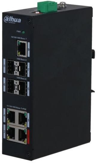 Switch de Rede 4 Portas 10/100/1000 +1 UPLINK GIGABIT +4SFP 96W 802.3AT LAYER 2 - DAHUA