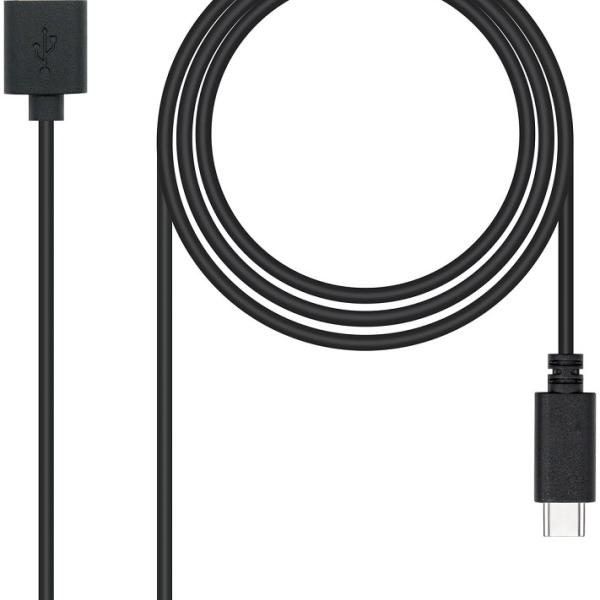 Cabo USB 2.0 c/ Conector USB - C Macho - USB - A Macho (3 mts) - Nanocable