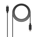 Cabo USB 2.0 3A Nanocable USB - C M/M 1 M Preto