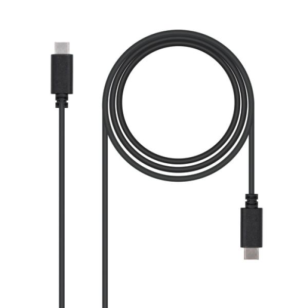 Cabo USB 2.0 3A Nanocable USB - C M/M 1 M Preto
