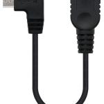 Cabo Adaptador OTG Micro - USB B Macho 90º - USB A Fêmea (15cm) - Nanocable