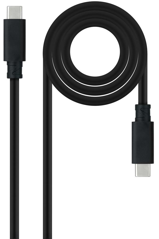 Cabo USB - C 3.1 Gen2 Nanocable 10Gbps 5A 4K/60Hz 0.5 M Preto