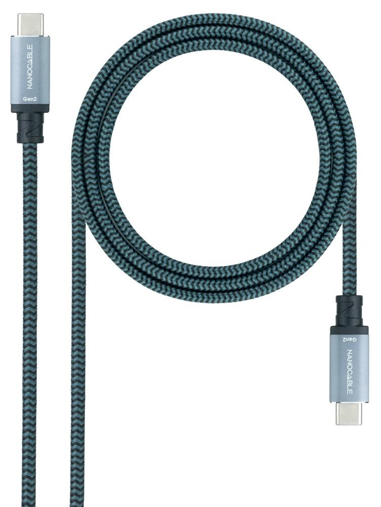 Cabo USB - C Macho - USB - C Macho (1 metro) - NANOCABLE