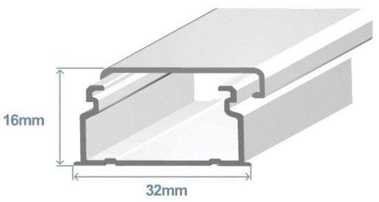 Calha 32x16mm Branca (2 mts) - EFAPEL