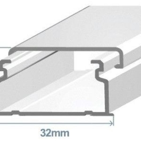 Calha 32x16mm Branca Adesiva (2 mts) - EFAPEL