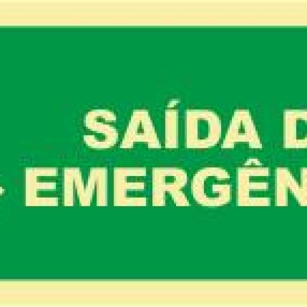 Saída de Emergência - Fotoluminescente (200mmx100mm)