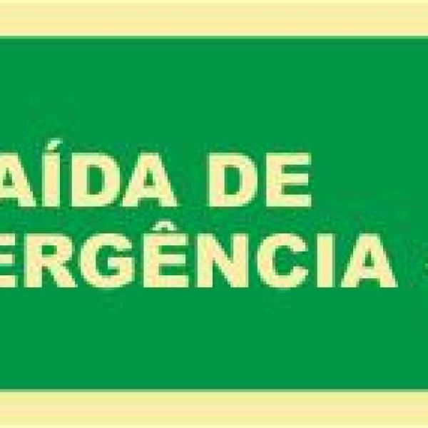 Saída de Emergência - Fotoluminescente (200mmx100mm)