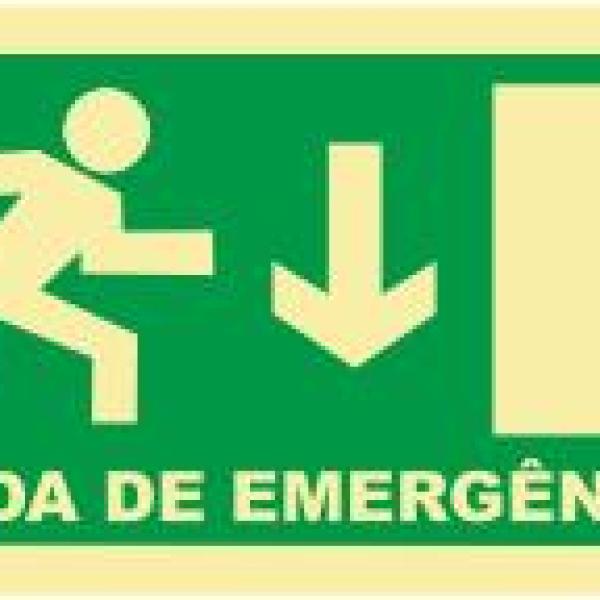 Saída de Emergência - Fotoluminescente (200x100mm)