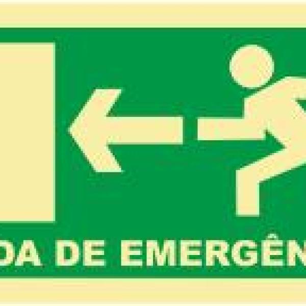 Saída de Emergência - Fotoluminescente (200x100mm)